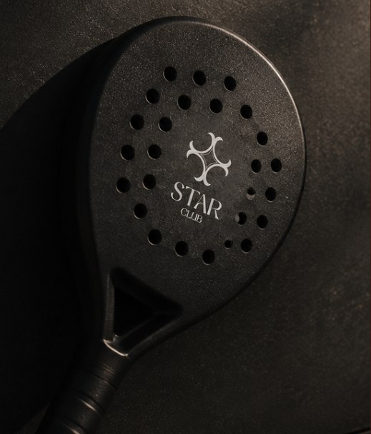 Raquette de padel floquée Star Club